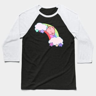 Kawaii Rainbow Pig Baseball T-Shirt